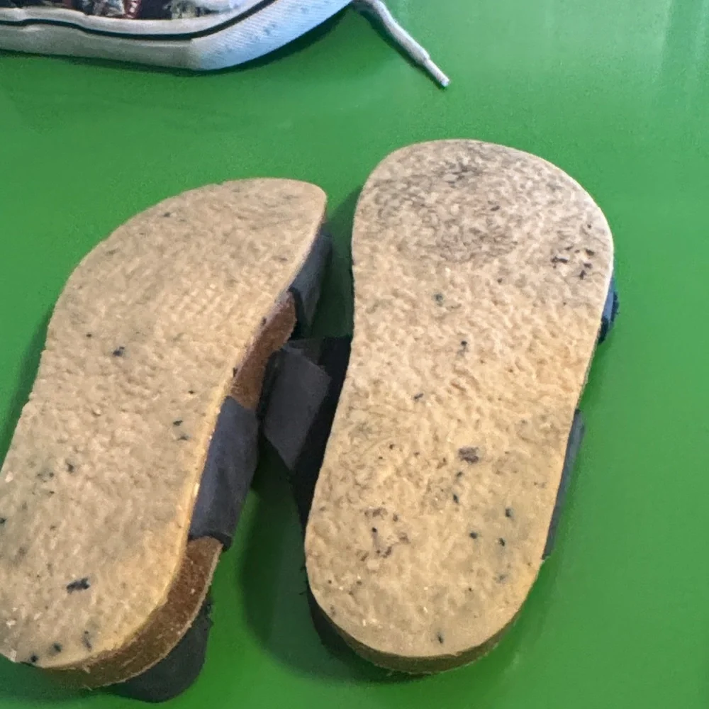 Zara Navy Suede Buckle Kids Sandals